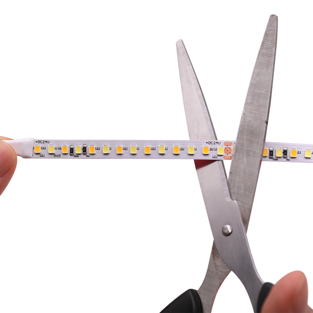 24V 8mm CCT Tunable White LED Strip, Warm White + Pure White 2835 LEDs 24V 8mm CCT Tunable White LED Strip, Warm White + Pure White 2835 LEDs